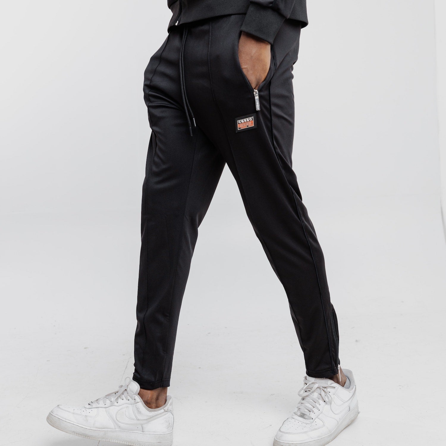 Meteor Hooded Tracksuit Black on Black